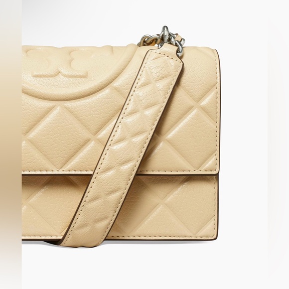 *NWT* Tory Burch Small Fleming Polished Grain Leather Shoulder Bag - Picture 5 of 6